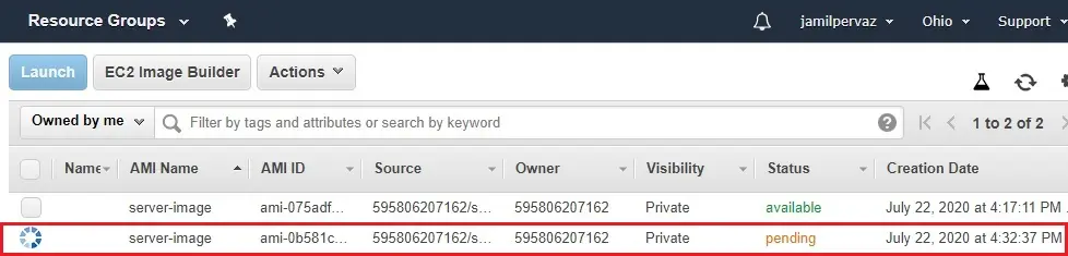 aws image status pending