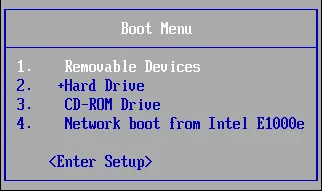 boot menu