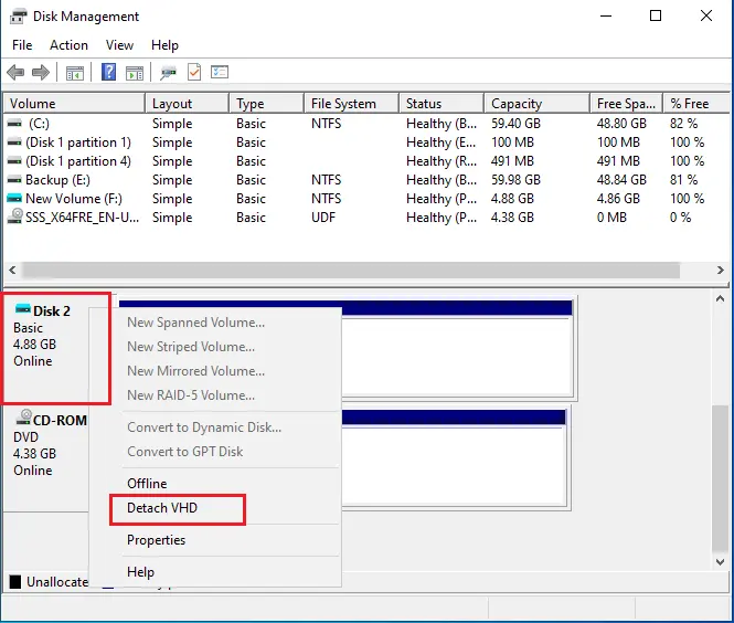 disk management detach vhd