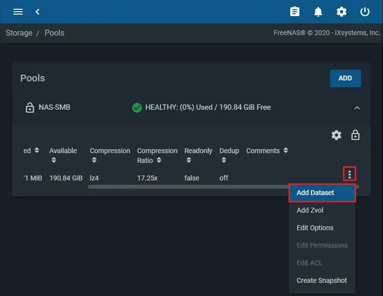 freenas storage pool