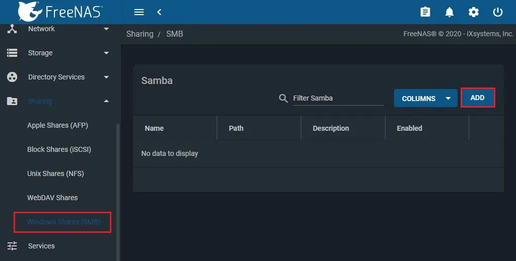 freenas windows shares (smb)