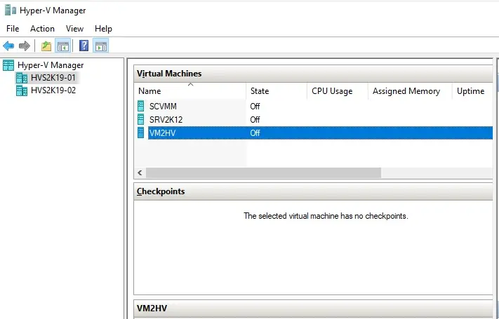 hyper-v manager