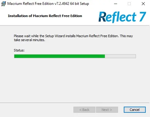 installation of macrium reflect