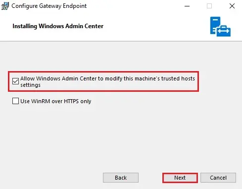 installing windows admin center