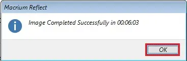 macrium reflect image complete