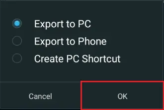 memu export to pc