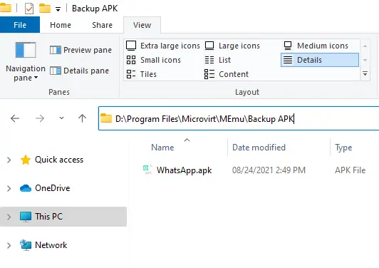 memuplay apk file path