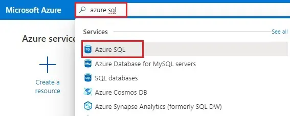 microsoft azure search bar