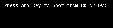 press any key to boot