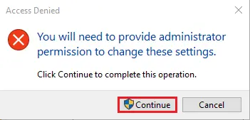 provide administrator permission