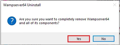 remove wampserver64