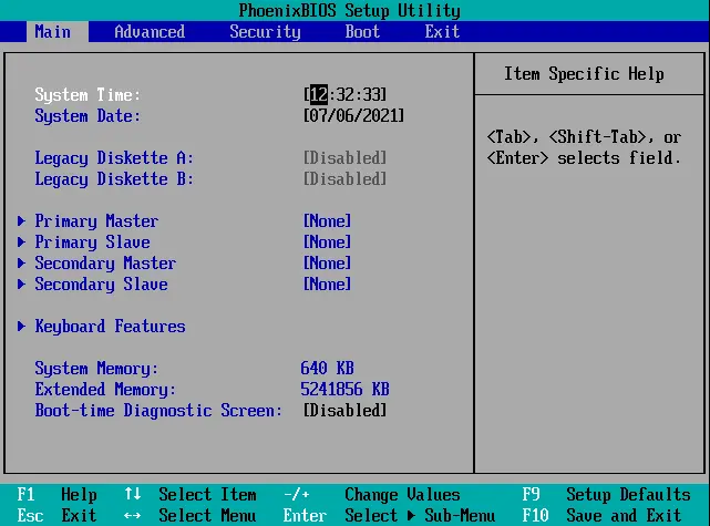 system bios