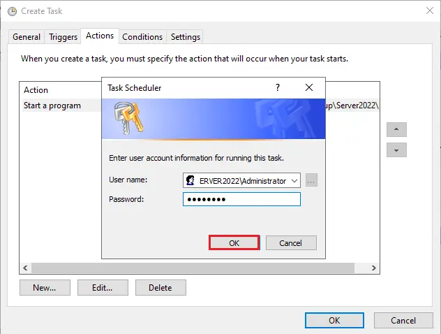 task scheduler credentials