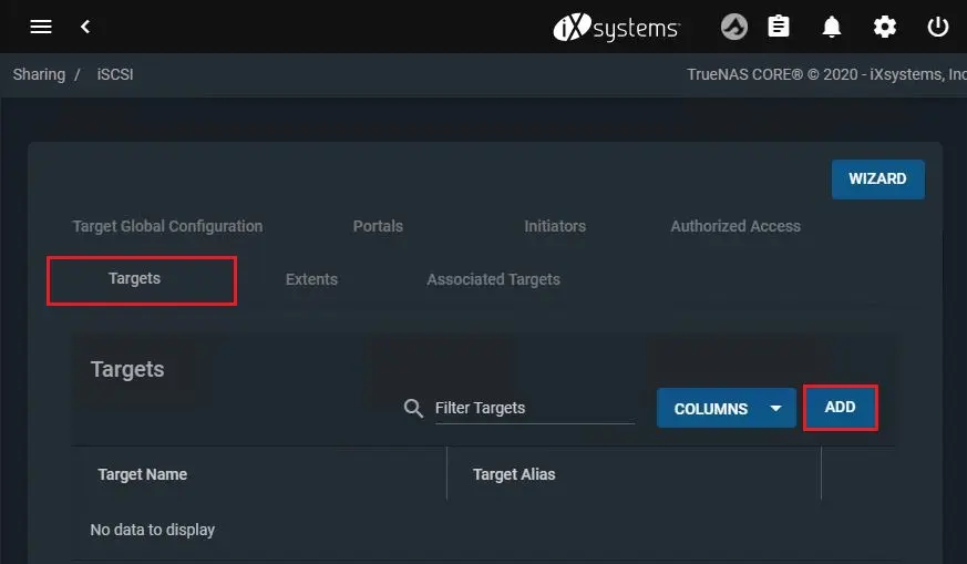 truenas block share iscsi targets