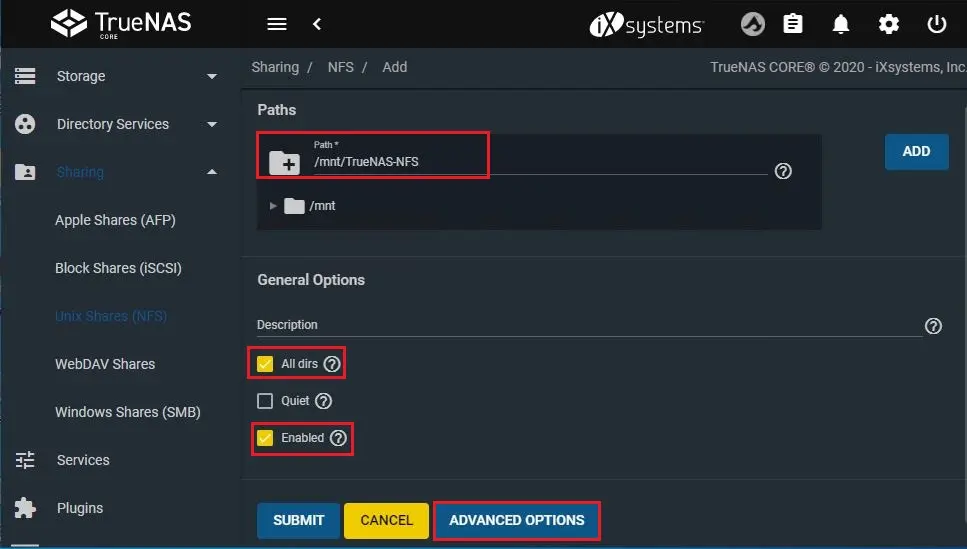 truenas core create pool