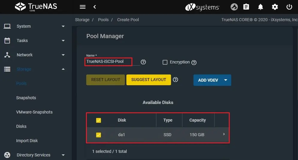 truenas storage pool manager