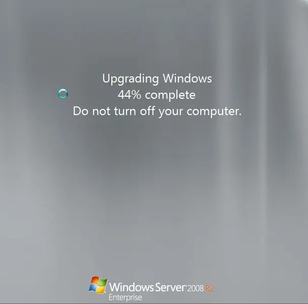 upgrading windows in progress