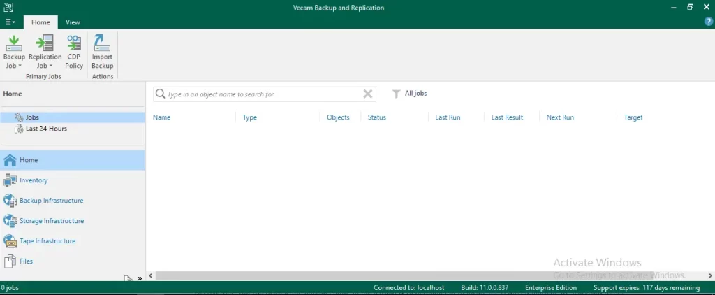 veeam backup and replication console