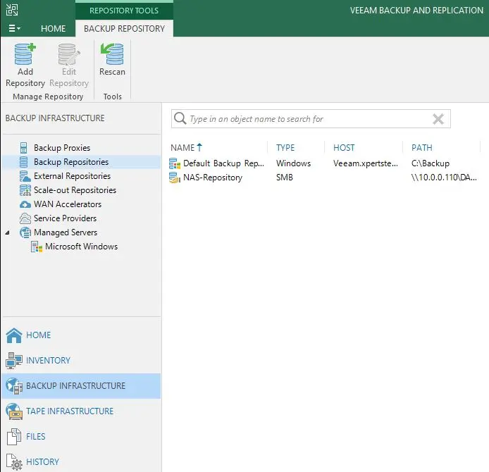 veeam backup repository