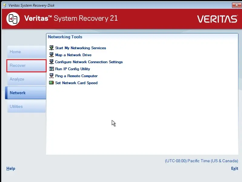 veritas system recovery disk