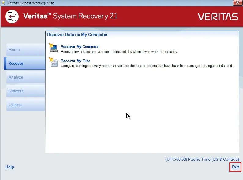 veritas system recovery disk