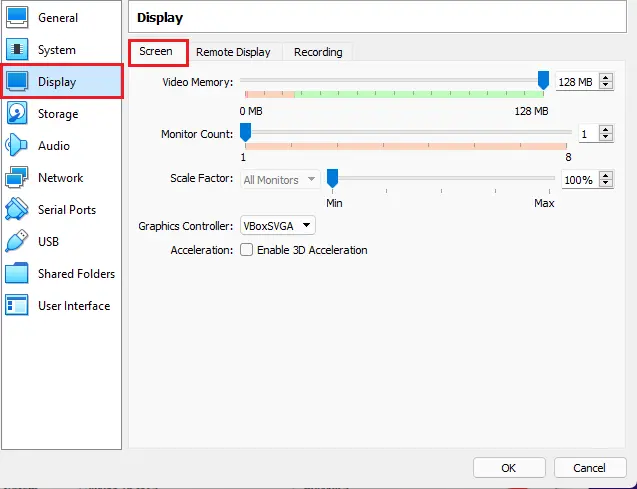 virtualbox display