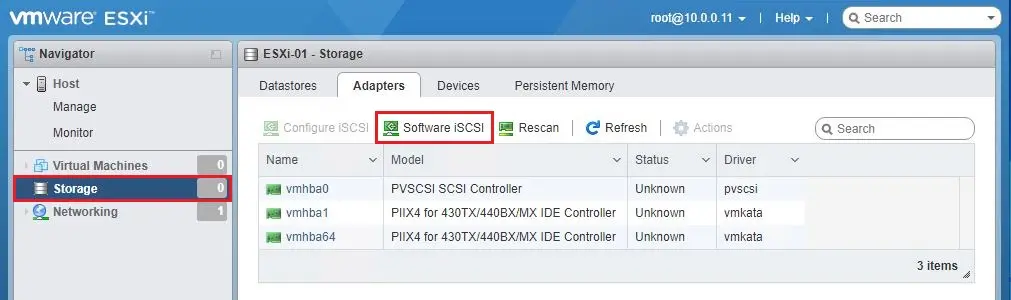 vmware esxi adapter