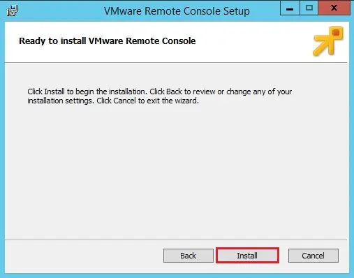 vmware remote console setup ready