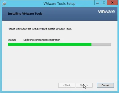 vmware tools setup installing