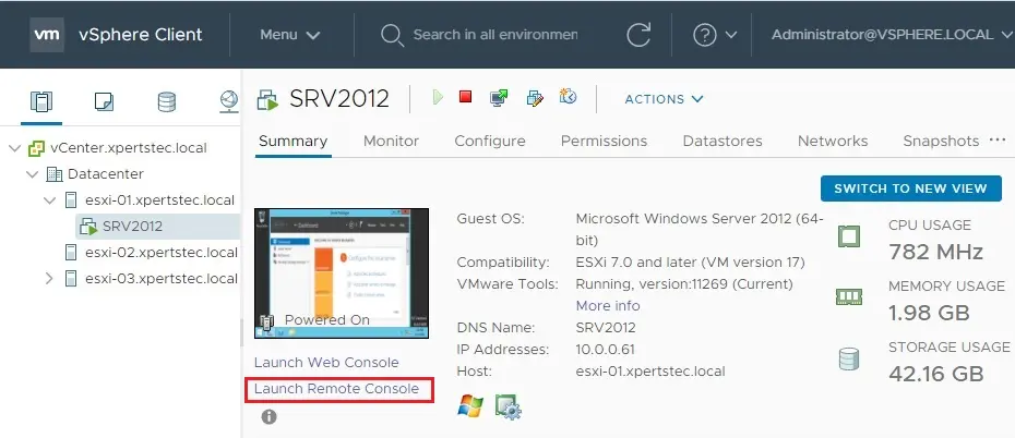 vmware vsphere client