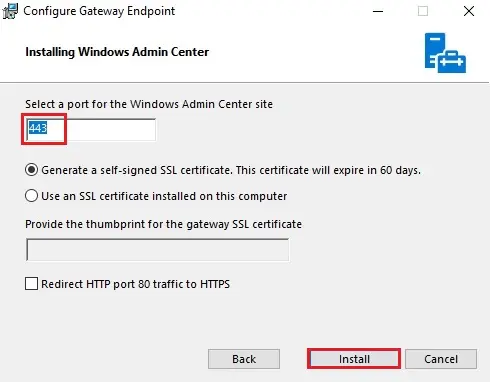 wac configure gateway endpoint port