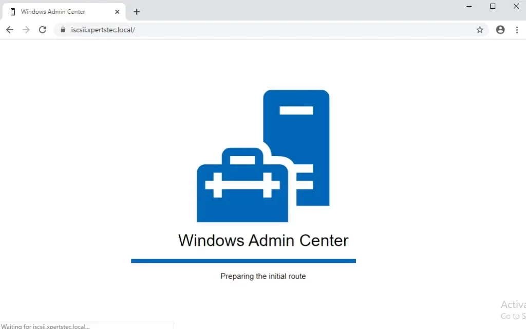 windows admin center initializing