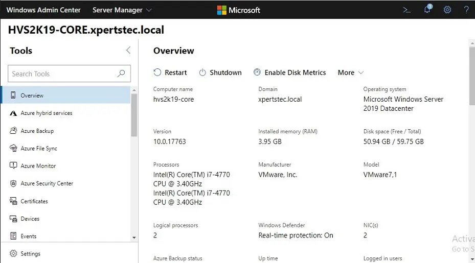 windows admin center overview