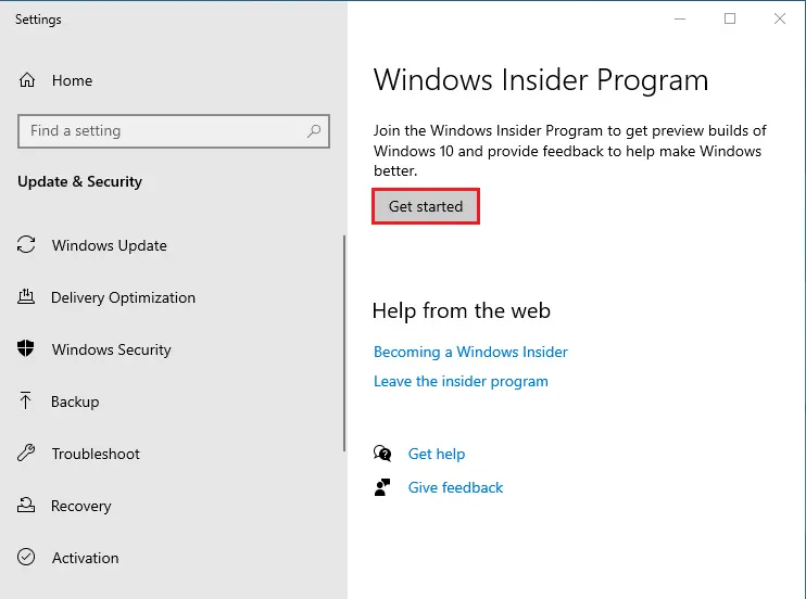 windows insider program