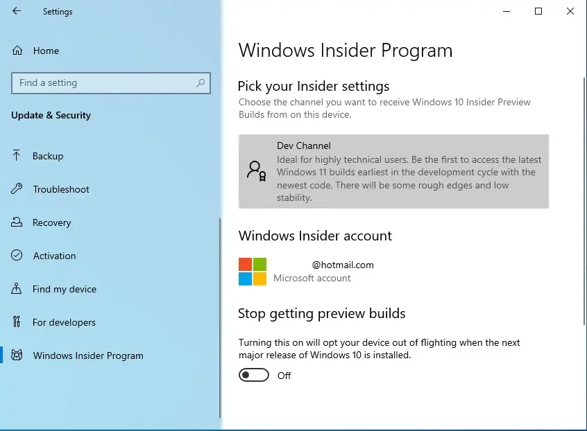 windows insider program