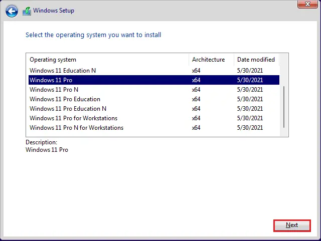 windows setup operating system