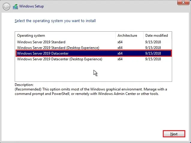 windows setup operating system