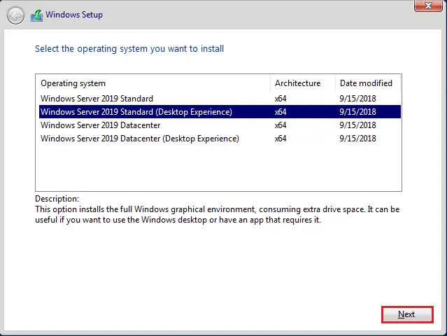 windows setup operating system