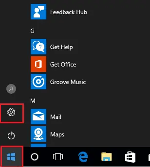 windows start button