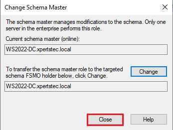 Migrate active directory change schema master