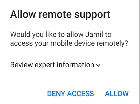 Allow remote support TeamViewer