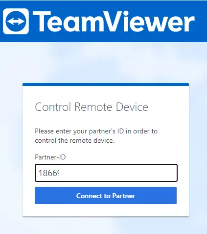 Connect to partner teamviewer