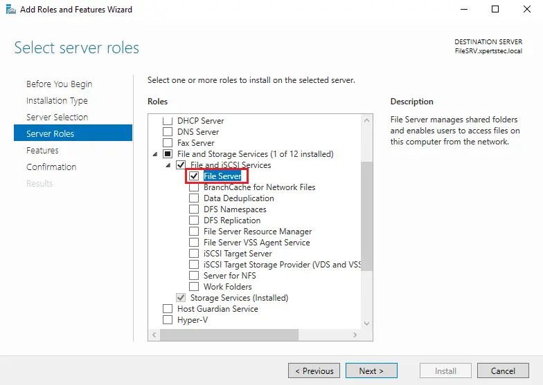 Enable File Server Resource Manager