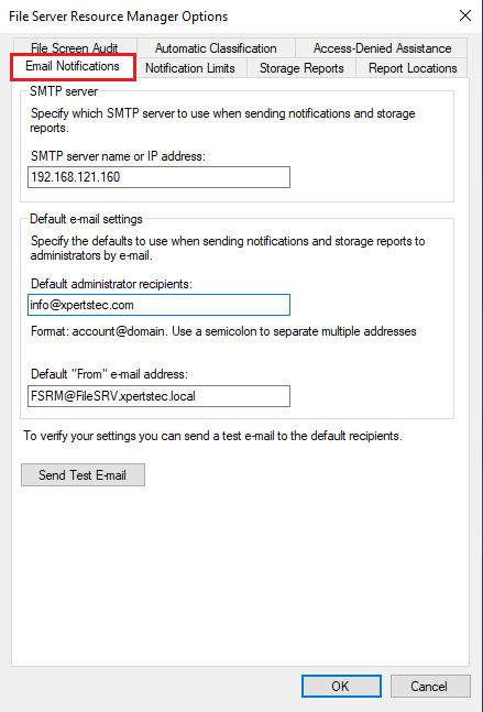 File Server Resource Manager Options