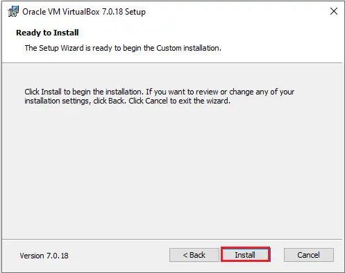 Install Oracle VirtualBox