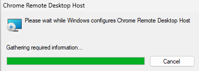 Installing Chrome remote desktop host