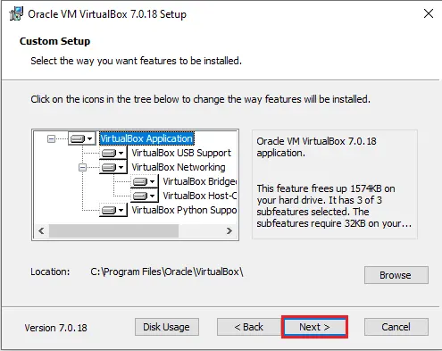 Oracle VM VirtualBox custom setup