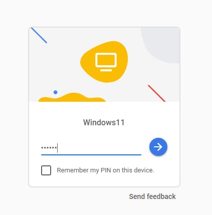 Pin chrome remote desktop