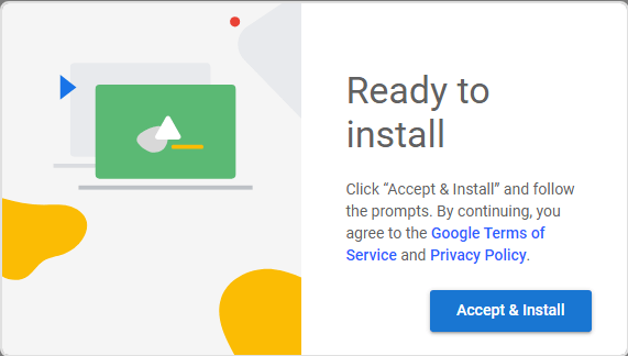 Ready to install chrome remote desktop