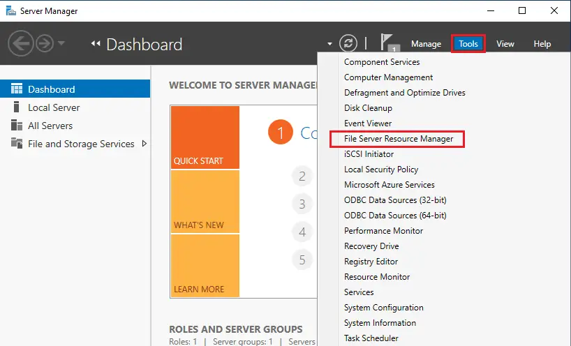 Server manager tools